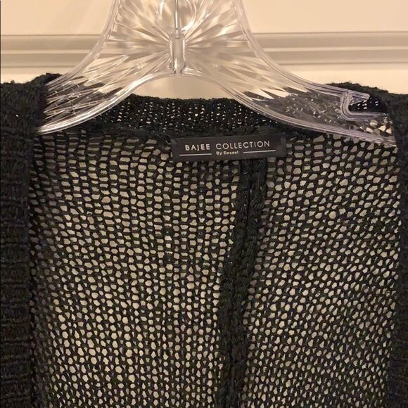 Bajee Collection Black Fringe Cardigan - S/M - Picture 3 of 5